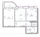 2-к квартира, 58 м², 2/15 эт.